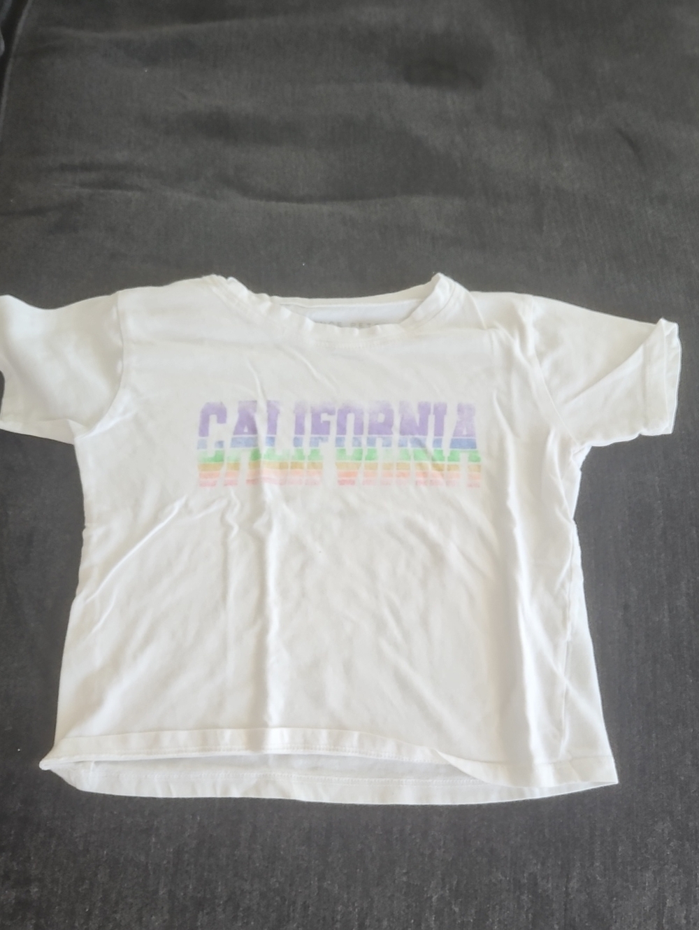 Prince Peter Collection White Tee with Pastel Rainbow 'California' Graphic
